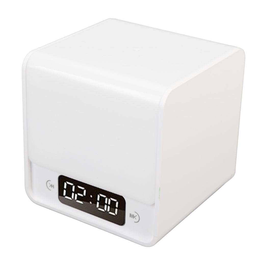 2 in 1 LED Cube Night Light with Clock 3 Color Temperature Dimmable Rechargeable Digital Night