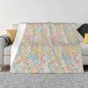 Multicolorido Liberty-Betsy Baixo Preço Nova Estampa Novidade Moda Macia Quente Cobertor Rosa Pétala Floral Liberty Turquesa Água Pequeno