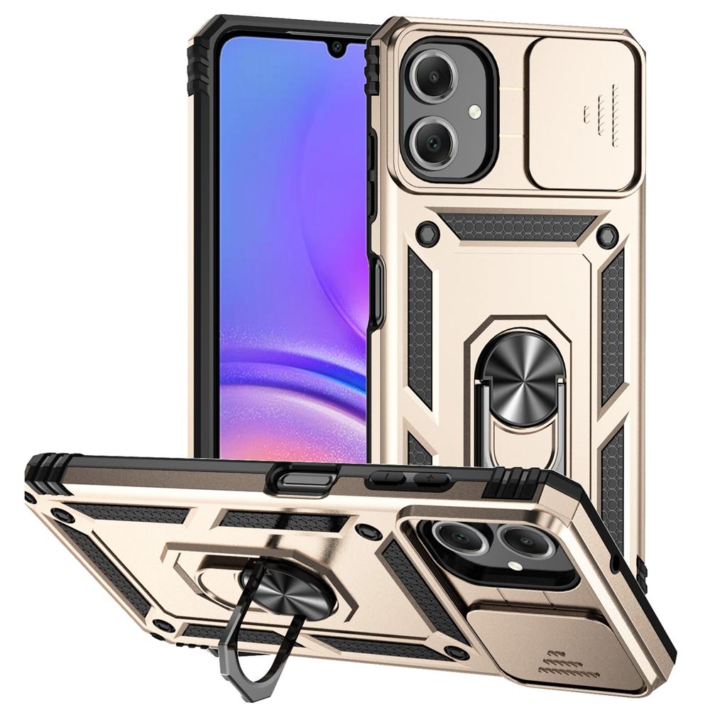 For Samsung Galaxy A07 Case Car Magnetic Ring Stand Armor Phone Cases for Galaxy A07 A 07 GalaxyA07 Slide Lens Protection Cover