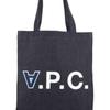 New A.P.C Cotton Tote Bag, Shopping Bag, Handbag Women's Indigo M61683COCSXIAI