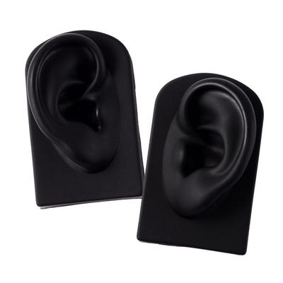 PLEAVIT Silicone Ear Model, Artificial Ear Dummy, ASMR Display, Set of 1 (Left and Right), Black