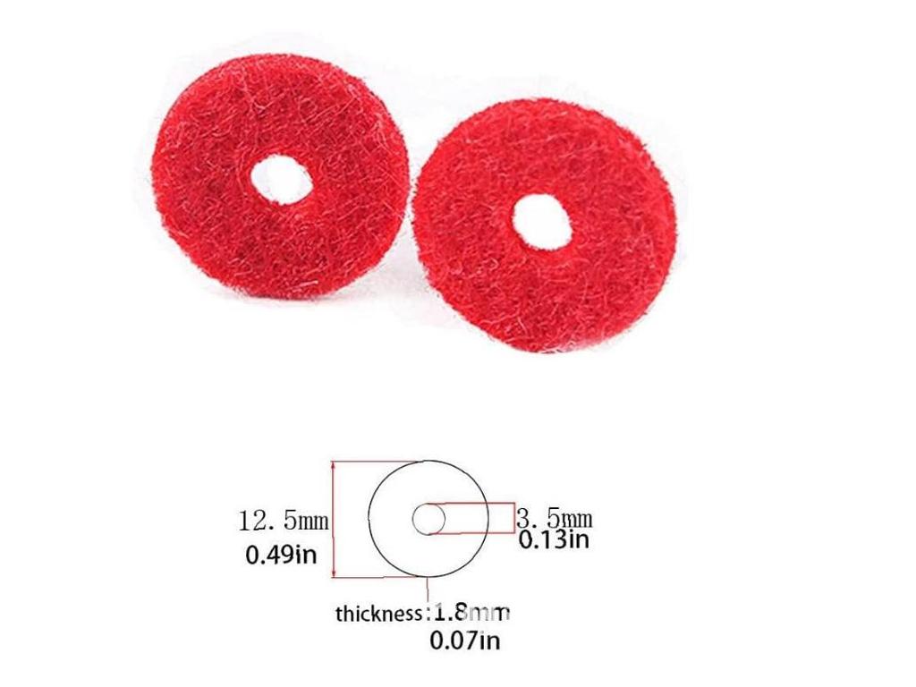Piano Tuning Kit: Red Felt Rings and Adhesive Washers