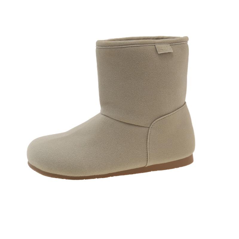 thick-soled snow boots for women's new winter non-slip velvet one-pedal cotton shoes for children