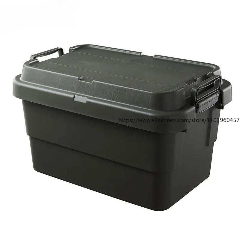 New Arrival Camping Picnic Cargo Box with Lid, Large Capacity Trunk Organizer for Car Storage