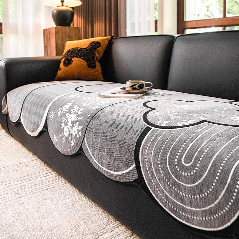 

2025 новый ретро специальной формы неправильной формы подушка для дивана Лоуренс, универсальная для всех сезонов, цельный нескользящий чехол для дивана 90*70cm