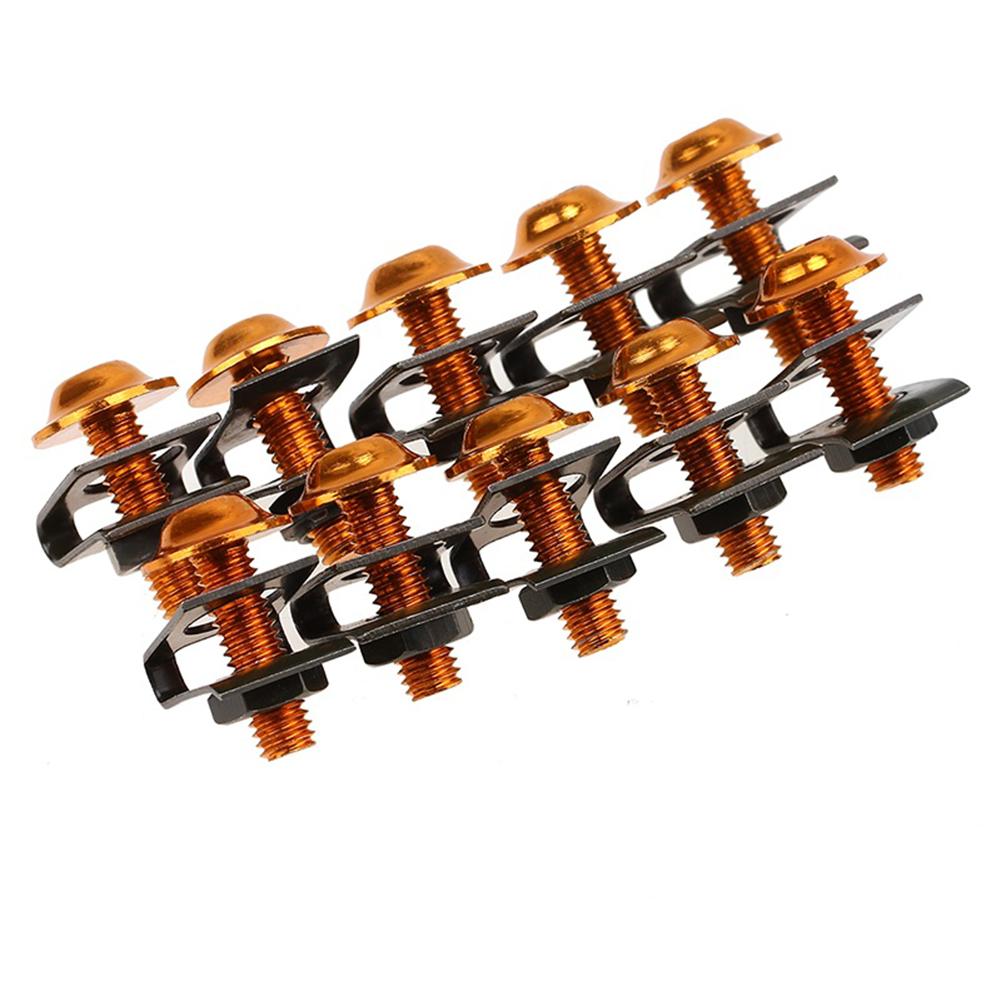 10 Stück 6mm Universelle Motorrad Verkleidung Karosserie Schrauben Roller Muttern M6 Turm Geschwindigkeit Befestigungsclips Schraube