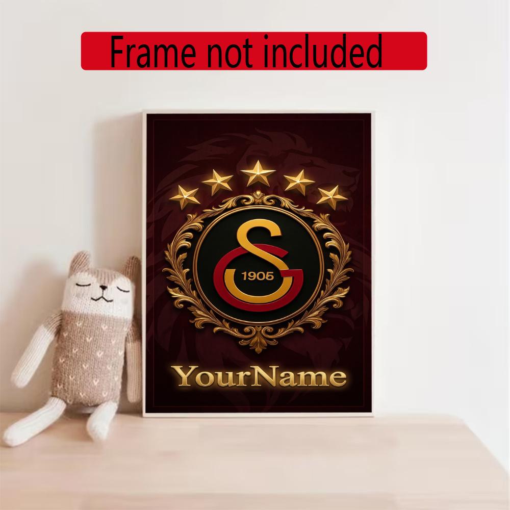 Galatasaray Personalized Name Round Diamond Painting Kit Diamond Embroidery Painting Rhinestones Mosaic Frameless Handwork Decoration Arts