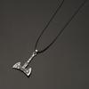 Viking Rune Axe Pendant Necklace Retro Norse Style Party Accessory