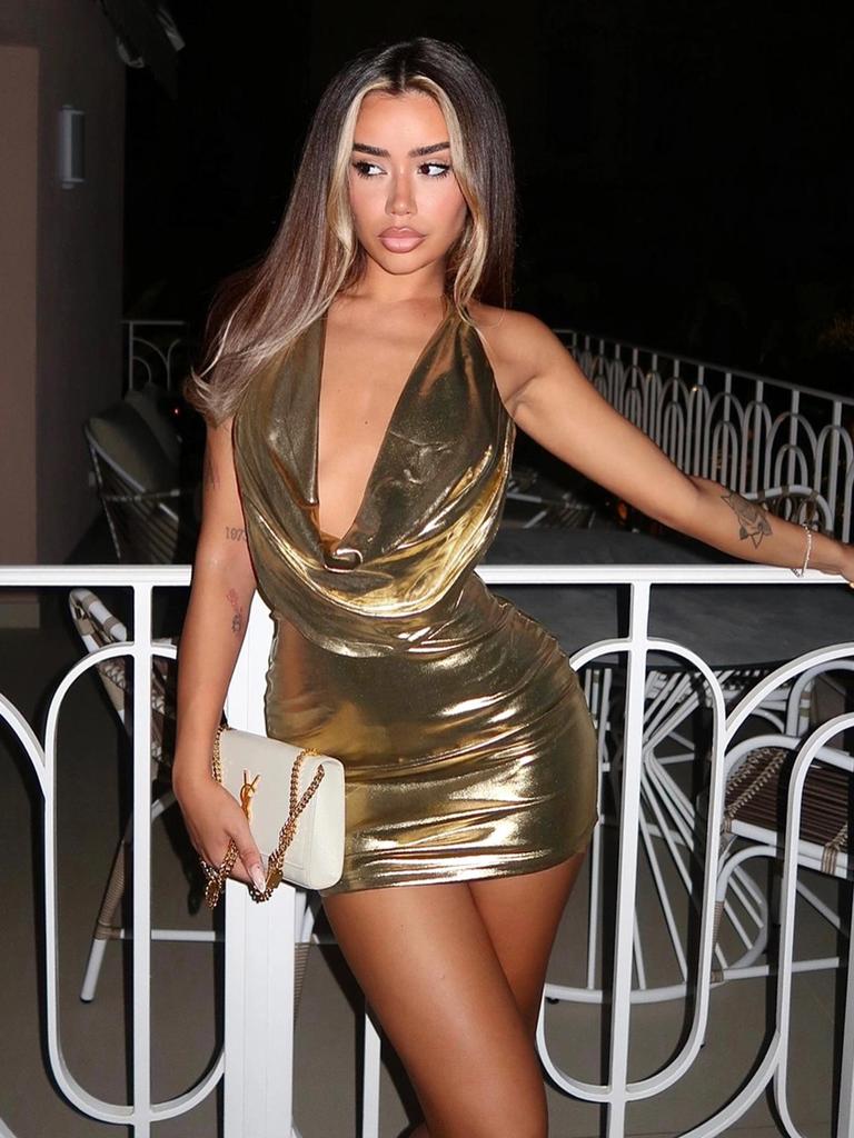 European American Sequin Halter Bodycon Mini Dress
