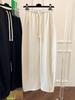 Spring Gray High-Waisted Casual Women's Wide-Leg Sweatpants