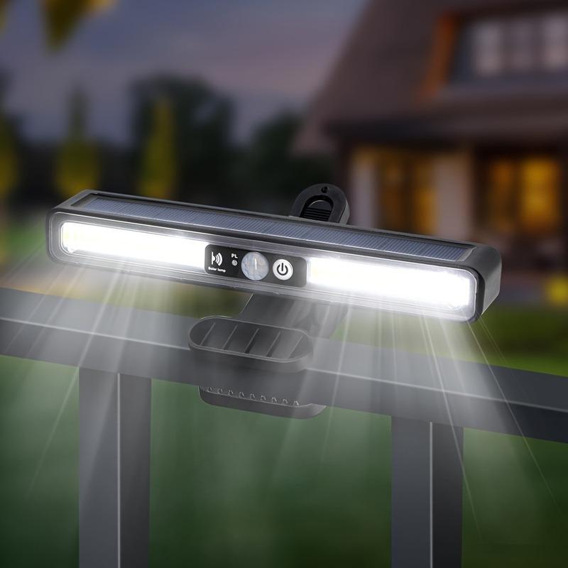 Clip On Solar Lights Outdoor Waterproof Garden Fence Street Lights Motion Sensor Portable Solar Powered Security Wall Light
