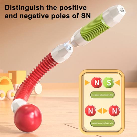 Expandable Magnetic Building Sticks Flexible Rods with Strong Magnets Kids STEM Learning Toys for Creative 3D Shapes