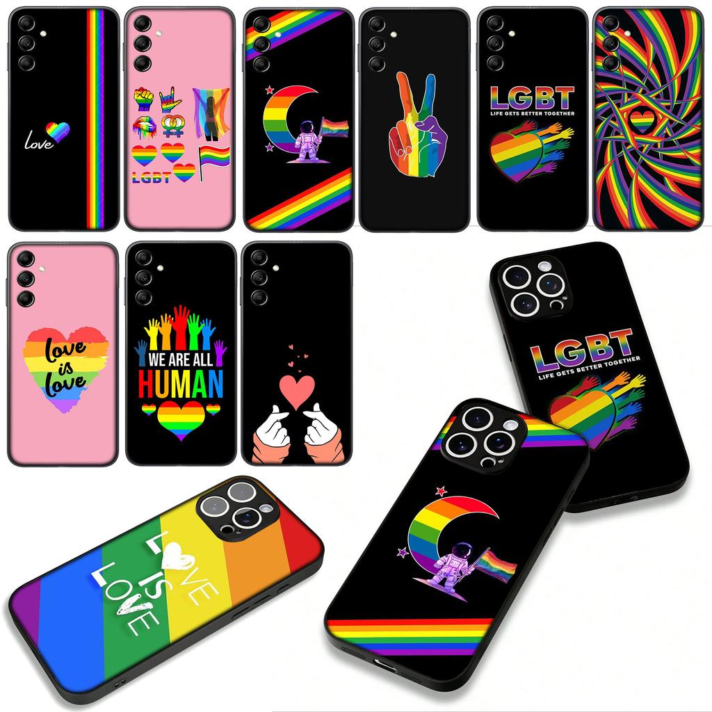 for Motorola Moto G54 G05 G24 G45 G55 G75 G85 G15 G57 G86 Power Edge 50 30 Ultra Fusion neo Pro Case love is love Rainbow LGBT