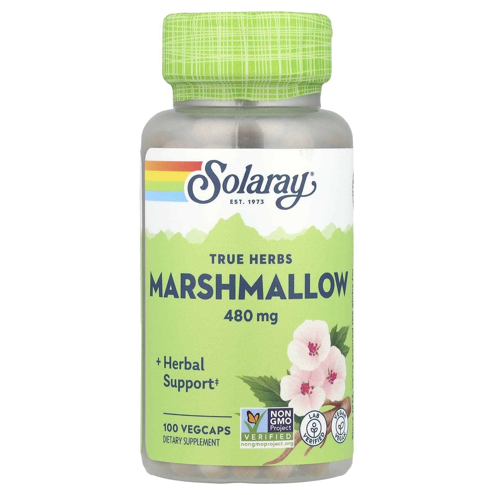 

Marshmallow, 480Mg, 100 Veggie Capsules