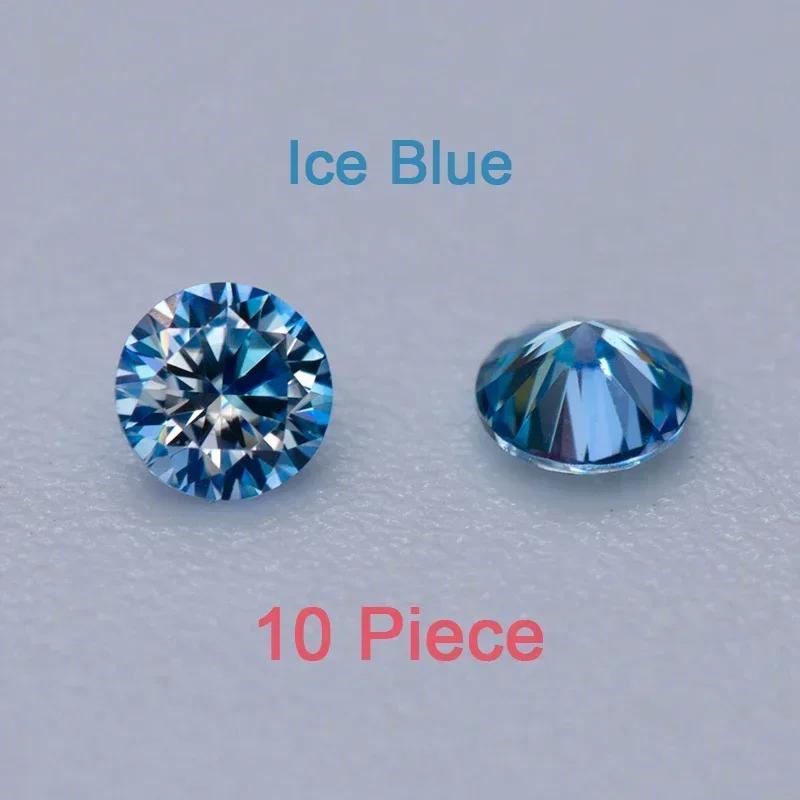 Pedras de Moissanite Múltiplas Cores Formato Redondo Tamanhos Pequenos 3,0-4,5mm VVS1 Diamantes de Laboratório Presente para Fazer Joias DIY