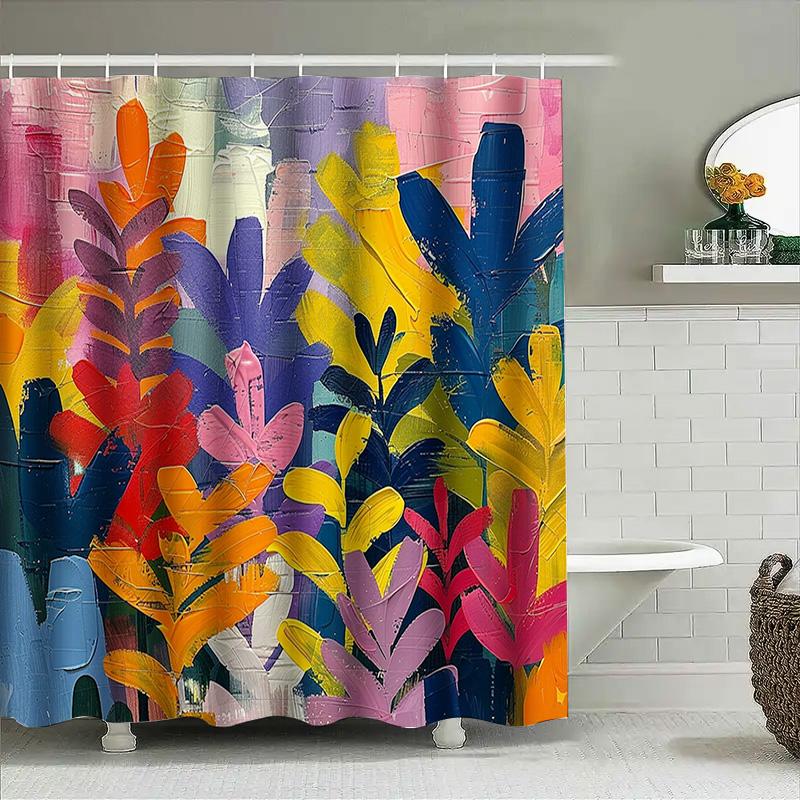 Vibrant Floral Shower Curtain Bold Colors For Bathroom Decor