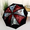 1pc Resident Evil Characters Auto Open/close, 8-Rib Iron Frame, Compact Folding Umbrella All-Season Portable Umbrella for Travel