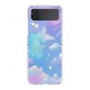 Floating Liquid candy mural Phone Case For Samsung Galaxy Z Flip 3 4 5 Hard Folding Clear PC For Samsung Z Flip 6 Back Cover