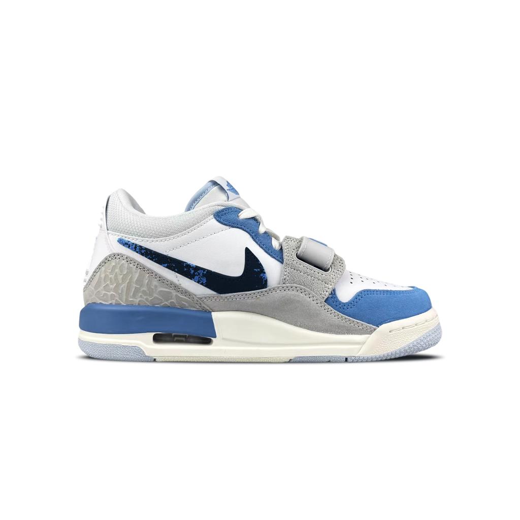 Jordan Legacy 312 Abrasion Resistant Low top Vintage Basketball Shoes Unisex White Blue CD7069-141(Team373-)
