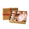Bowl Set, Red Rose Household Chinese Wedding Housewarming Gift, Ceramic Bowl Wedding Gift Box Set