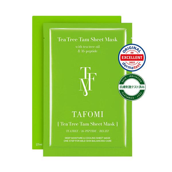 [1 BOX] Tafomi Tea Tree Tam Sheet Mask 10 Sheets Tea Tree Tam Sheet Mask (10 sheets)