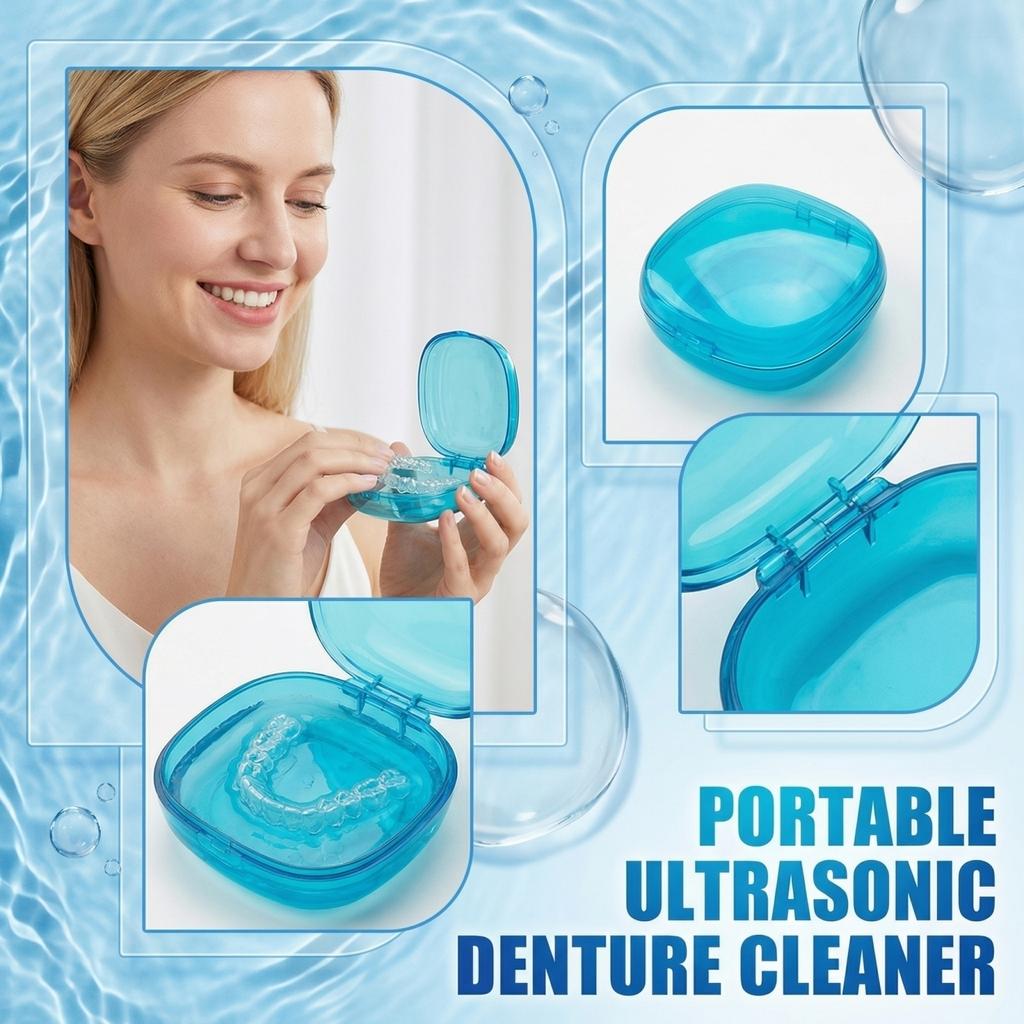 Portable Braces Cleaning Box Denture Cleaner Portable Teeth Box