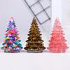 Faux Crystal Christmas Tree Figurine Mini Artificial Crystal Tree Tabletop Ornament for Winter Holiday Home Decor