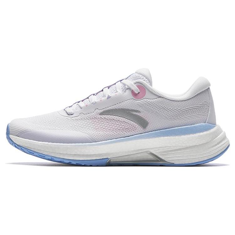 New Anta Anti Slip And Wear Resistant Lightweight Low Top Running Shoes Women's Blue Pink 122335585-1
