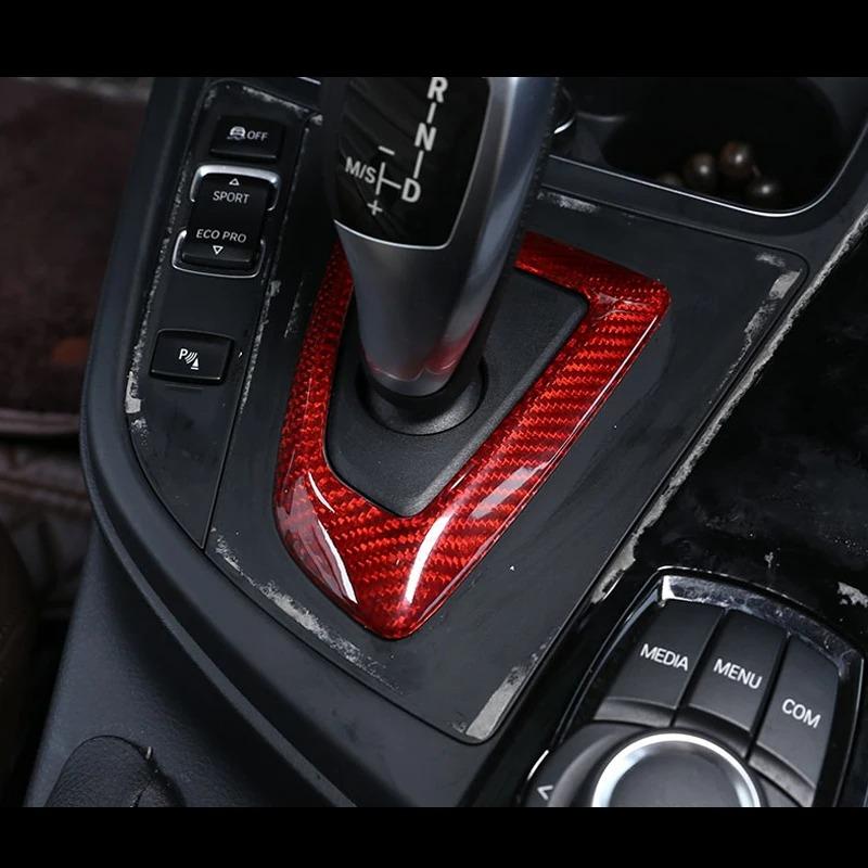 For BMW F20 F21 F22 F23 F30 F31 F34 F35 F32 F33 F36 M2 F87 Real Carbon Fiber Car Gear Shift Gear Panel Trim Cover Base