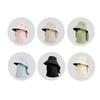 Spring Summer Sun Hat Women's Outdoor Cycling Removable Mask Sunscreen Hat Big Hat Brim Shawl Neck Protection Fisherman Hat