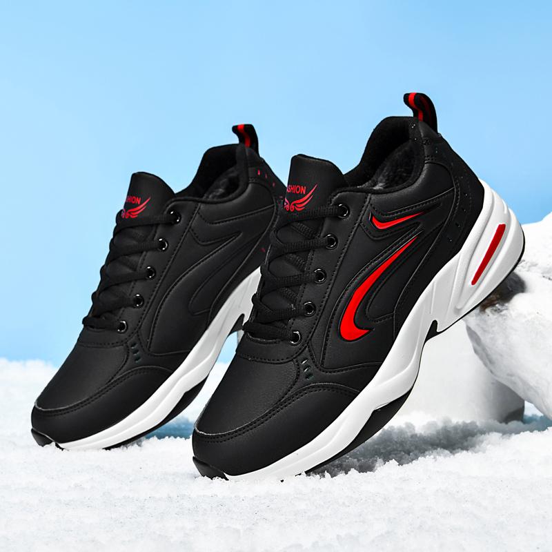 

Мужские зимние кроссовки нескользящие водонепроницаемые уличные зимние спортивные туфли для мужчин Добавить хлопок теплая обувь для ходьбы 2024 Мужская хлопковая обувь 40