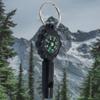 Multi-Function 2-in-1 Outdoor Survival Whistle and Compass with Keychain Mountaineering Adventure Camping Safety Tool
