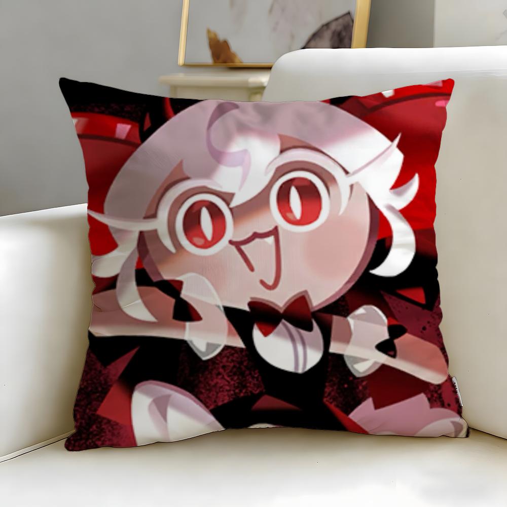 Trendy CCookie Run Kingdomable Cushion Cover Stylish Washable Pillow Cover Ideal for Couch Bedroom Car Decoration