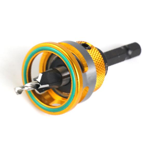 Countersink Drill Bit Set Adjustable Depth Stop Drill Bits Adjustable Hex Wrench Spiral Flute HSS M2 High Speed Steel 4-Edge Drill Bits