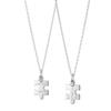 The Kiss Blue Moonstone Silver Pair Necklace for Men and Anniversary Gift SPD1846RBM-1847RBM Women, Couples,