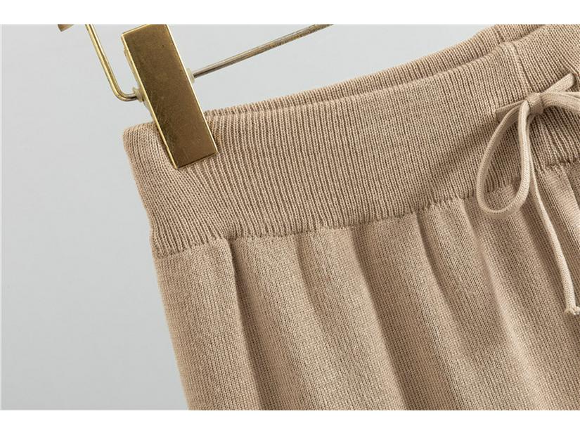 Women's Autumn Chic Knit Cardigan & Wide-Leg Pants Two-Piece Set