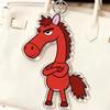 2Pcs Arm-Crossing Horse Keychain Acrylic Bag Charm Pendant Year of Horse 2026 Scratch-Resistant Key Ring Backpacks Accessories