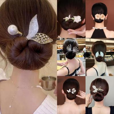 Stirnband Roller Haar Curler Donut Bun Maker Lazy Haarnadel Werkzeug Frauen Bogen Kaninchen Ohr Magische Frisur Ring Zubehör
