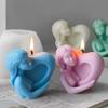 Creative Heart in Hand Silicone Candle Mold Wedding Decoration Candle Molds Silicone Texture for Projects and Candle