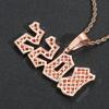 Cross-Border Niche Design Letter Patchwork Pendant: Sparkling Hip Hop Gold & Silver Necklace