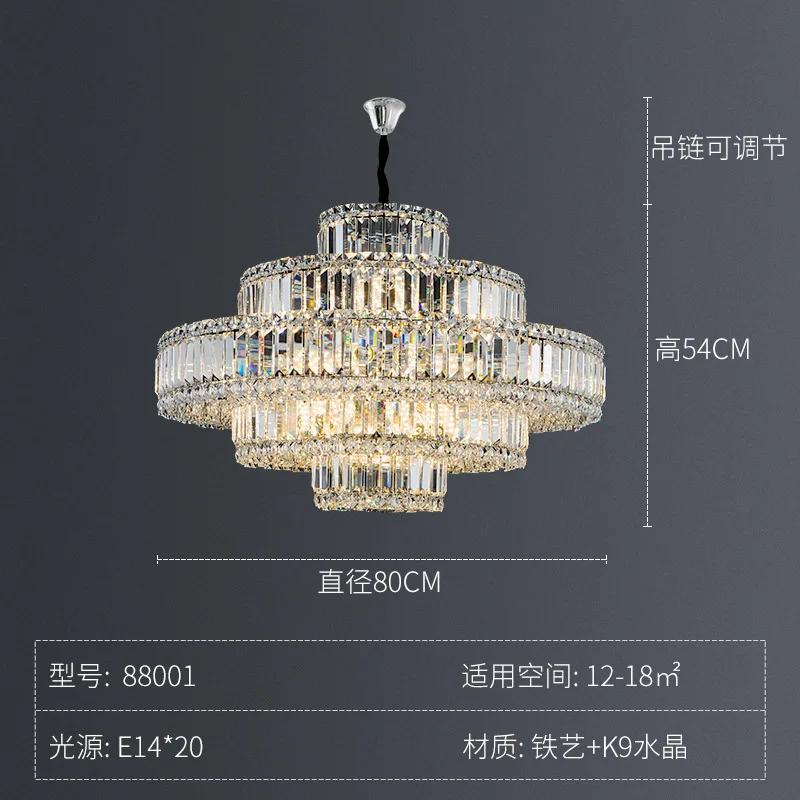 Moderne Luxus Deckenleuchter 2024 Neue LED-Beleuchtung Kristall Hängelampen Designer Heimdekoration Lustres für Wohnzimmer
