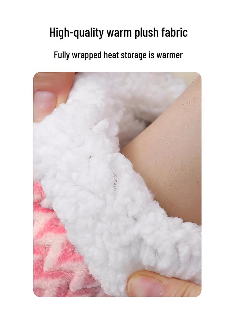 Heated Massaging High-Top Thermal Socks for Families - Thick, Warm, Electric Heated for Cold Weather