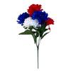 Independence Day Artificial Memorial Flowers Red White Blue Patriotic Cemetery Flower 4th of July Faux Silk Flower Decoration for Home Party
