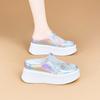 Thick-soled Lazy Shoes Women's Outer Slippers Summer New Sandals Muffin Bottom Breathable Mesh Versatile Casual Shoes