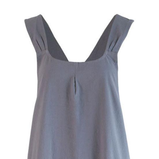 Baumwoll-Leinen Kreuzrücken-Schürze für Damen Herren Koch Japanischer Stil Schürzenkleid mit Taschen zum Kochen Backen Gartenarbeit