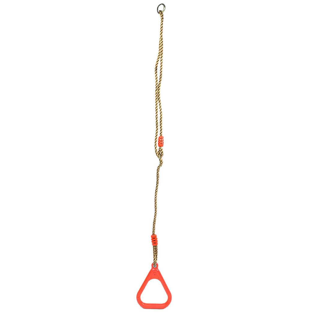 A Pair of Adjustable Plastic Children Swing Gym Fitness Exercise Sports Hanging Ring with Rope Red