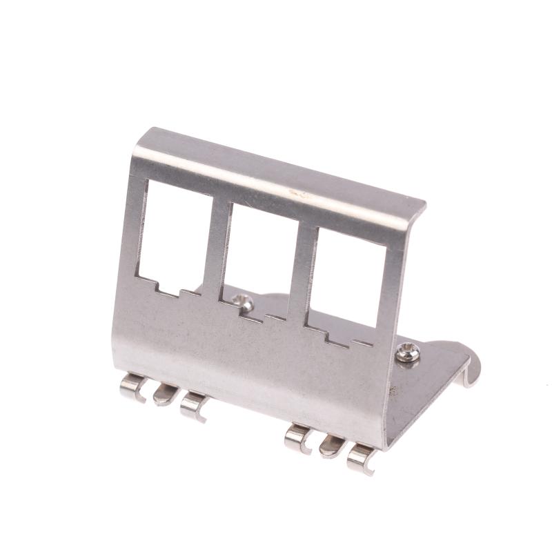 Rj45 3Ports Din Rail Keystone Adapter Jack Holder Network Pass-Through Fixed Rail Auxiliary Tool