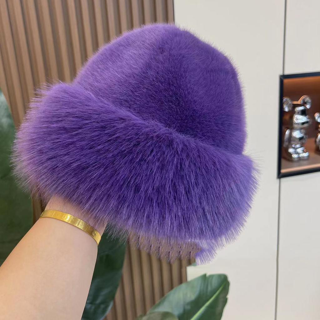 Berretto invernale da donna, versione coreana, caldo cappello di lana lavorato a maglia, cappello da pittore britannico, cappello mongolo, cappello di peluche, spesso, caldo e alla moda, da pescatore
