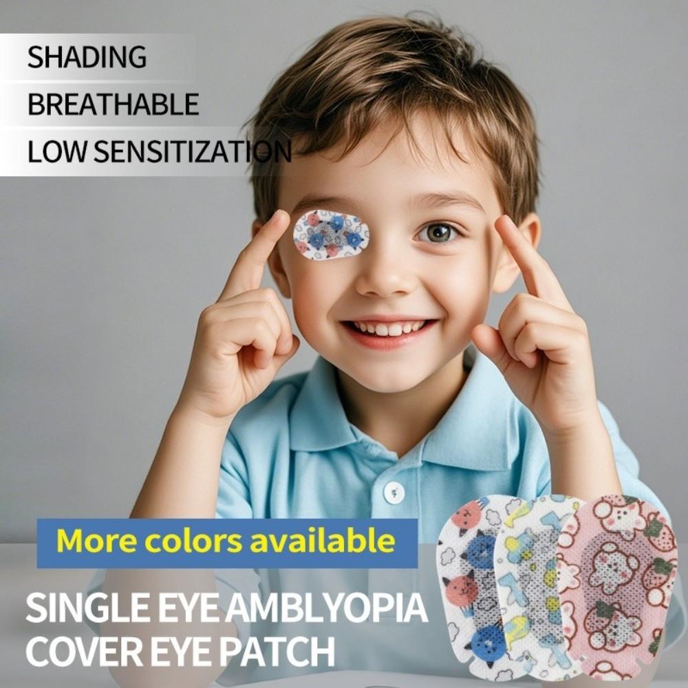 20Pcs Cartoon Pattern Kids Eye Patches Soft Vision Care Patch Amblyopia Eye Patches  for Girl Boy