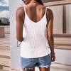 Letní Dámská Jednobarevná Košilka Vesta Pletené Špagetové Pásky Spodní Košile Ležérní Zeštíhlení